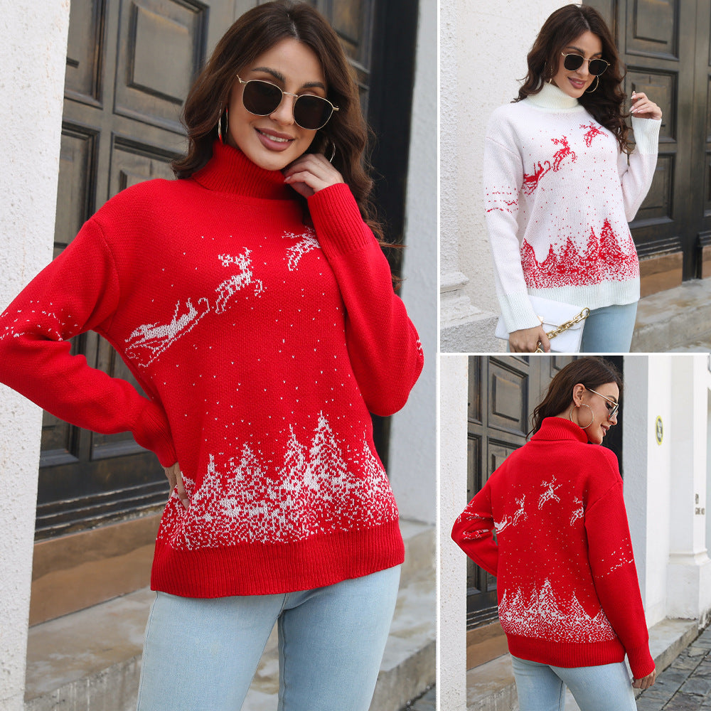 Weihnachts Rollkragen Pullover